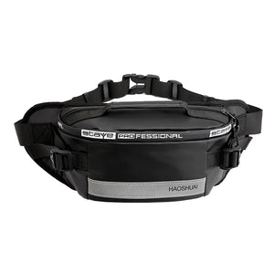 Casual Waterproof Nylon Waist Bag Unisex Fanny Pack Reflective Banana Belt Bags