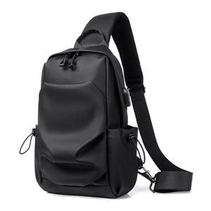 Men Chest Bag Sling Bags Crossbody Travel Outdoor PU Shoulder Pruse Fanny Pack