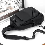 Men Chest Bag Sling Bags Crossbody Travel Outdoor PU Shoulder Pruse Fanny Pack