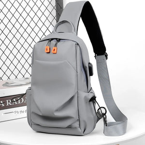 Men Chest Bag Sling Bags Crossbody Travel Outdoor PU Shoulder Pruse Fanny Pack