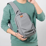 Men Chest Bag Sling Bags Crossbody Travel Outdoor PU Shoulder Pruse Fanny Pack