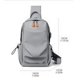Men Chest Bag Sling Bags Crossbody Travel Outdoor PU Shoulder Pruse Fanny Pack