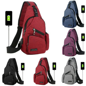 Men Chest Pack Messenger Sling Sport Travel Crossbody Bag