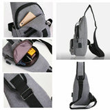 Men Chest Pack Messenger Sling Sport Travel Crossbody Bag