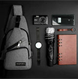 Men Chest Pack Messenger Sling Sport Travel Crossbody Bag