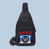 Astronaut Print Chest Pack Purse Canvas Travel Phone Bag