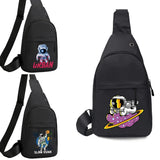Astronaut Print Chest Pack Purse Canvas Travel Phone Bag