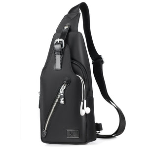 Men Chest Pack Short Trip Messengers Chest Bag Crossbody Water Repellent Shoulde