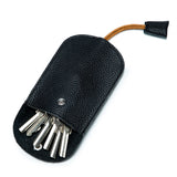 Men Leather Car Key Case Holder Pull Out Strap Keychain Fob Pouch Gift