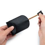 Men Leather Car Key Case Holder Pull Out Strap Keychain Fob Pouch Gift