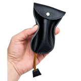 Men Leather Car Key Case Holder Pull Out Strap Keychain Fob Pouch Gift