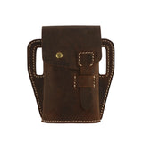 Men Crazy Horse Skin Leather Waist Bag Clip Outdoor Phone Pouch