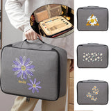 Large Daisy Print Organizer Briefcase File Lockbox