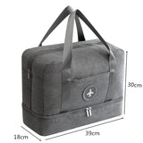 Double Layer Travel Bag Wet Dry Separation Beach Bag Duffle Pouch