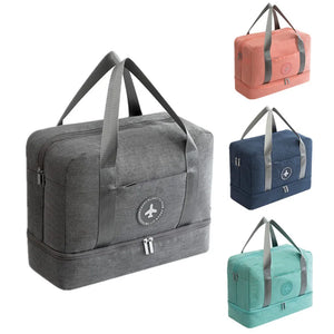 Double Layer Travel Bag Wet Dry Separation Beach Bag Duffle Pouch