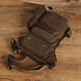 Men Drop Leg Bag Travel Messenger Thigh Pouch Canvas/Nylon Waist Bag