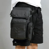 Men Drop Leg Bag Travel Messenger Thigh Pouch Canvas/Nylon Waist Bag
