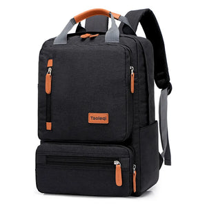 Men Laptop Backpack Bag Travel Business Multi-pocket Polyester Back Pack Bag