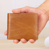Men Frosted Leather Short Wallet Multi-card Wallet