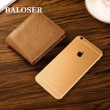 Men Frosted Leather Short Wallet Multi-card Wallet