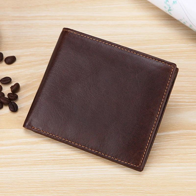 Men Frosted Leather Short Wallet Multi-card Wallet