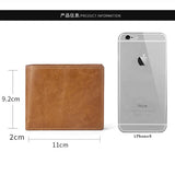 Men Frosted Leather Short Wallet Multi-card Wallet