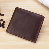 Men Frosted Leather Short Wallet Multi-card Wallet
