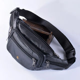 Men Leather Waist Bags Fanny Packs Retro Belt Cell Phone Purse