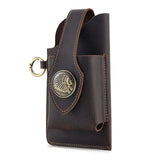 Men Leather Belt Loop Fanny Waist Pack Small Retro Hook Belt Clip Waist Bag