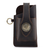 Men Leather Belt Loop Fanny Waist Pack Small Retro Hook Belt Clip Waist Bag