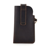 Men Leather Belt Loop Fanny Waist Pack Small Retro Hook Belt Clip Waist Bag