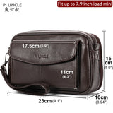 Men Leather Clutch Purse Business Clutch Bags Cell Pouch Wallet