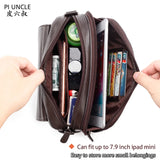 Men Leather Clutch Purse Business Clutch Bags Cell Pouch Wallet
