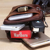 Men Leather Hook Cell Mobile/Phone Case Cigarette Belt Hip Fanny Bag