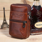 Men Leather Hook Cell Mobile/Phone Case Cigarette Belt Hip Fanny Bag