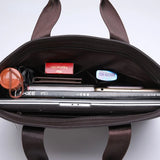 Men Leather Handbags Casual Laptop Bags Male Business Travel Messenger Bags