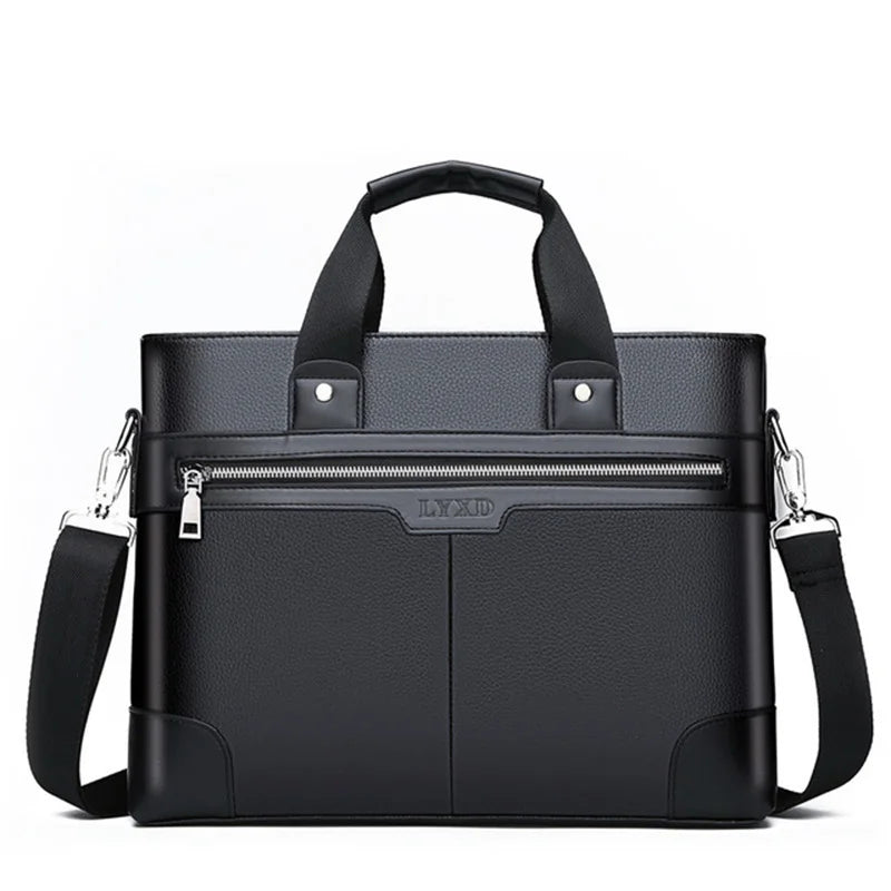 Men Leather Handbags Casual Laptop Bags Male Business Travel Messenger Bags