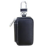 Leather Retro Car Key Housekeeper Holder Unisex Key Case Zip Wallets