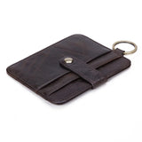 Men Leather Slim Wallet Small Purse Mini Money Bag Thin Portomonee Carteras
