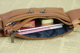 Leather Waist Bag Vintage Belt Bag Multifunction Phone Change Bag