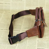 Leather Waist Bag Vintage Belt Bag Multifunction Phone Change Bag