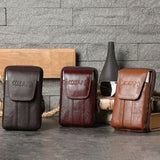 Men Leather Waist Bag Travel Business Fanny Pack Phone Purse Pocket Belt