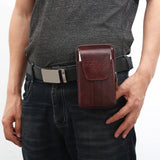 Men Leather Waist Bag Travel Business Fanny Pack Phone Purse Pocket Belt