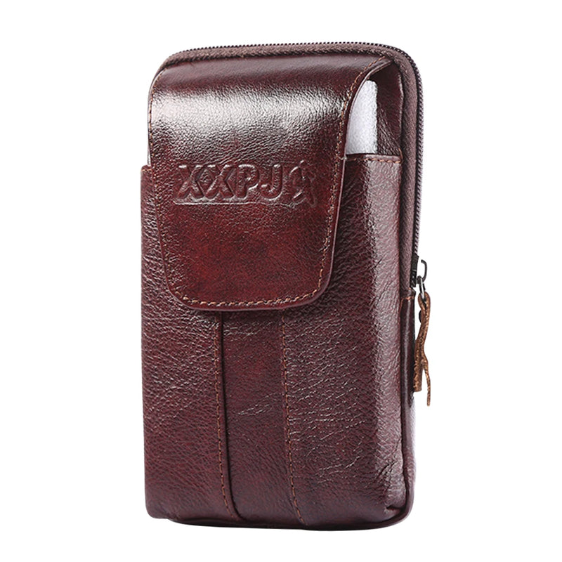 Men Leather Waist Bag Travel Business Fanny Pack Phone Purse Pocket Belt