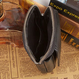 Men Leather Waist Bag with Cell Phone Cover