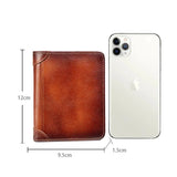 Men Leather Wallet Vertical Anti Theft RFID Wallet