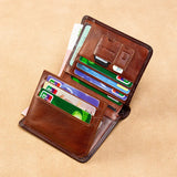 Men Leather Wallet Vertical Anti Theft RFID Wallet