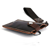 Cow Leather Key Bag Zipper Keychain Auto Car Key Case