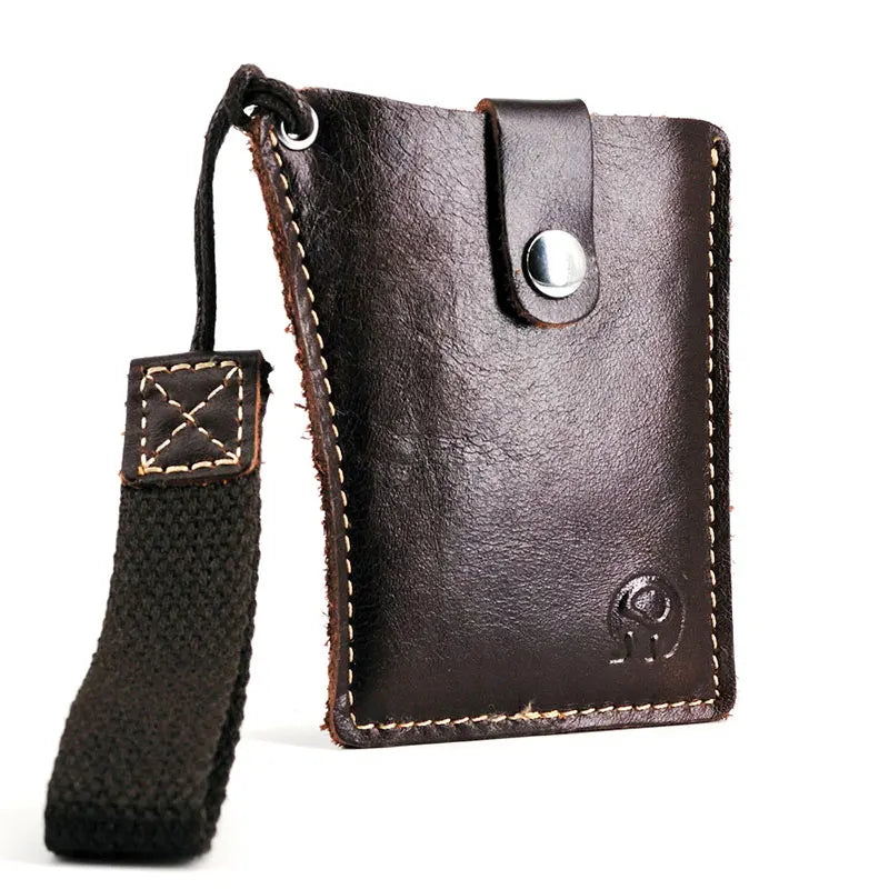 Cow Leather Key Bag Zipper Keychain Auto Car Key Case