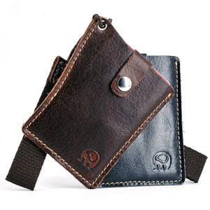 Cow Leather Key Bag Zipper Keychain Auto Car Key Case